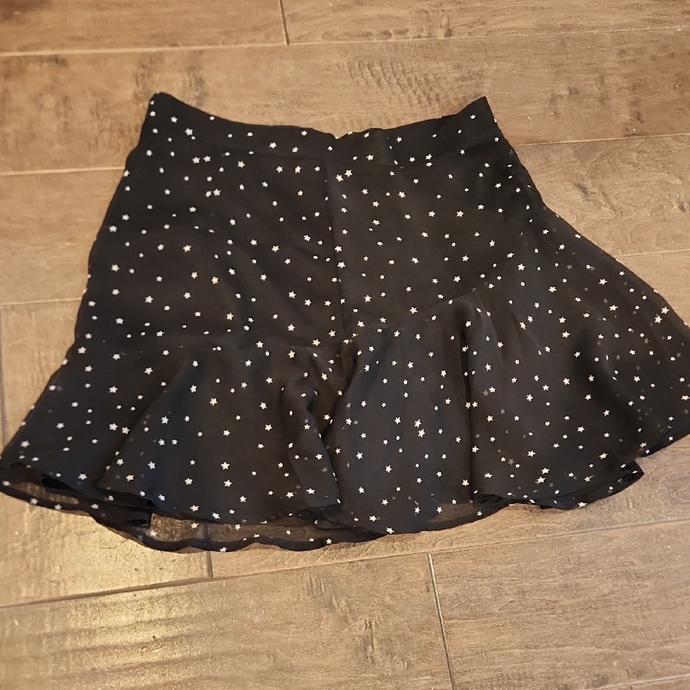 Le Lis Black Starry Skater Skirt